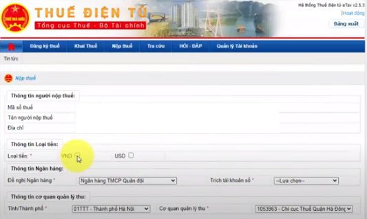 Hướng dẫn nộp lệ phí môn bài online Hướng dẫn nộp lệ phí môn bài online năm 2024