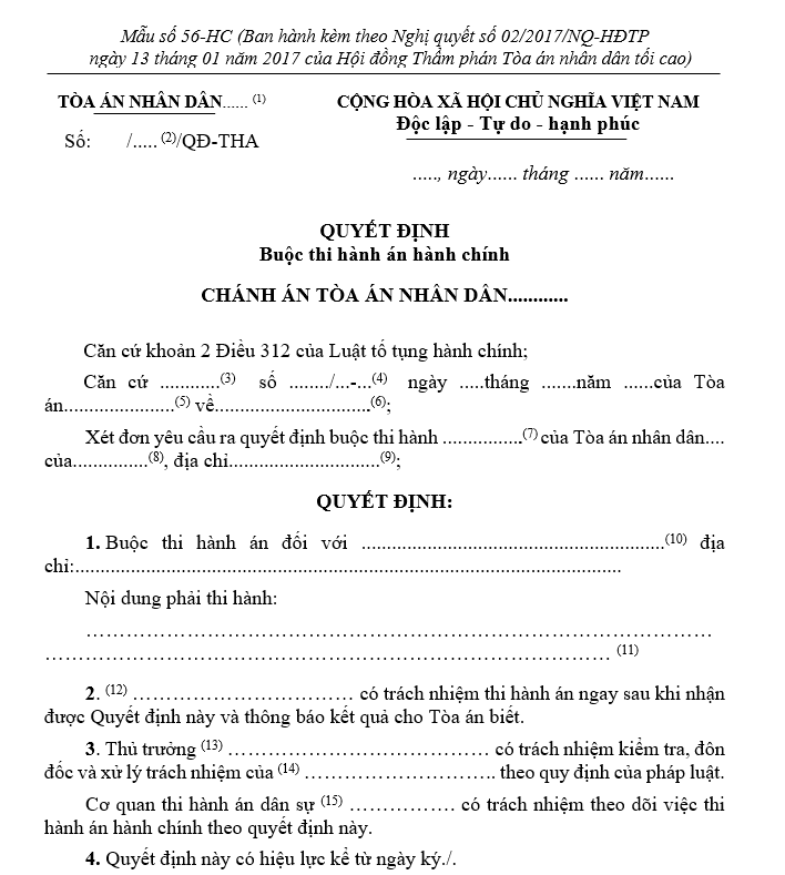 Mẫu Quyết định áp dụng biện pháp khẩn cấp tạm thời (dành cho Thẩm phán) Mẫu Quyết định áp dụng biện pháp khẩn cấp tạm thời (dành cho Thẩm phán)