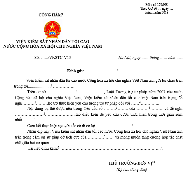 Mẫu công hàm Mẫu công hàm